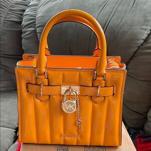 Michael Kors Glossy Orange Mini Bag